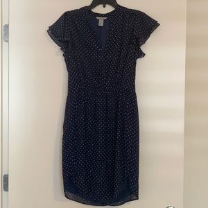 Polka dot navy dress